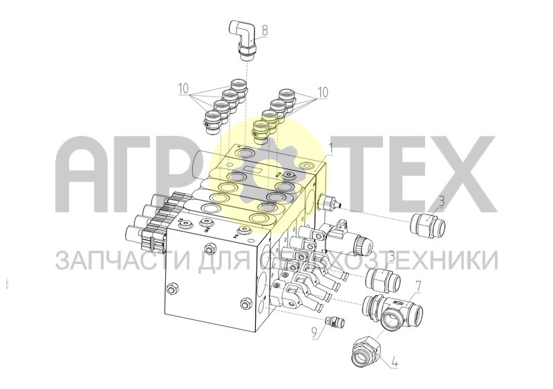 Гидрораспределитель (2375.46.00.320) (№1 на схеме)